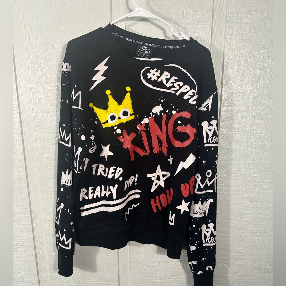Switch Remarkable Limited Edition Black Long Sleeve Sweatshirt Size Medium EUC